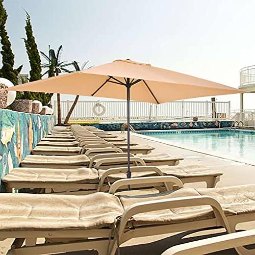 LEMCC Rectangle Patio Replacement Umbrella Canopy 6.5 x 9