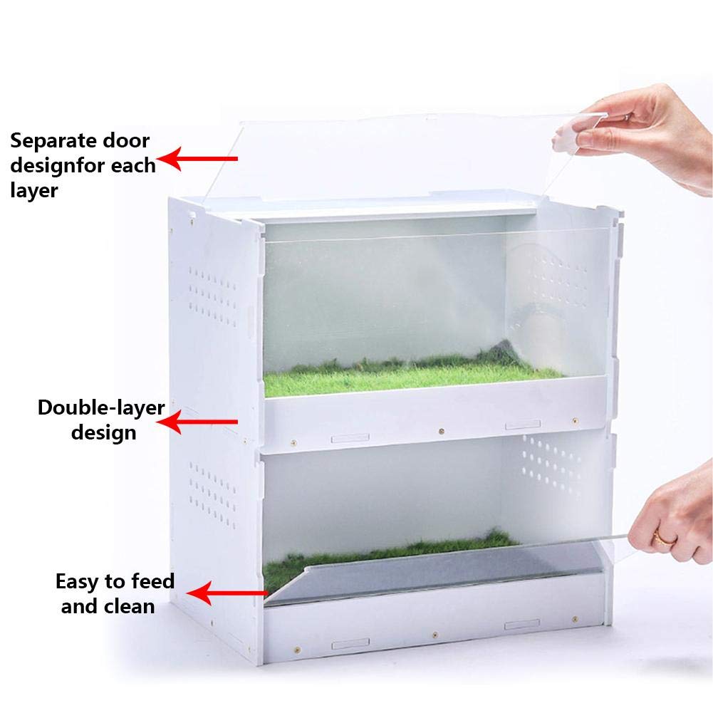 Contenitore Terrario In Plastica Per Rettili - Per Tarantole, Gechi, Lucertole, Dimensioni S/M/L/XL