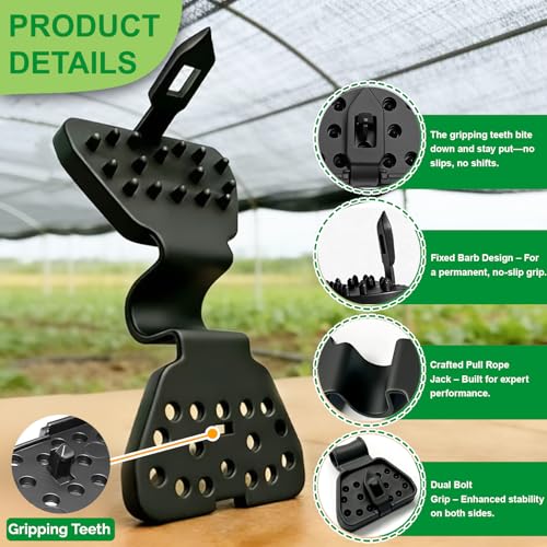 Image of 120 PCS Shade Cloth Clips 2026 New Shade Clamps,Garden Net clamps,Reusable Dual-buckle Tarp Clips Heavy Duty Lock Grip for Garden Patio,Fence Mesh fabric fasteners
