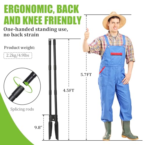 REILEIHODE Post Hole Digger 4.5FT Heavy Duty Hole Digger with Dual Sharp Blades Professional Manual Hole Digger Tool for Gardening Transplanting Fence Installation Construction by REILEIHODE - Image 3
