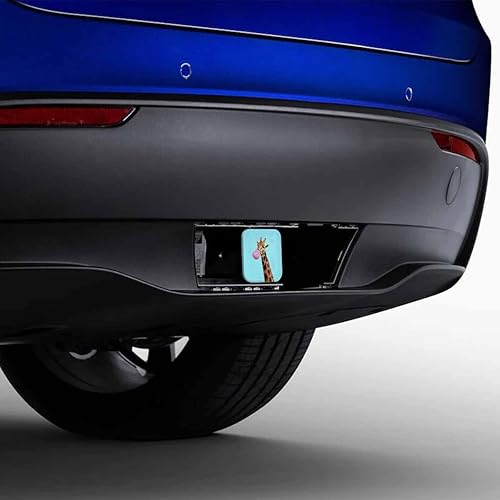 Miniatura 4 de Cubierta de enchufe de enganche de remolque de jirafa, divertida jirafa rosa, goma de mascar de goma, protege el tubo de enganche, accesorios de