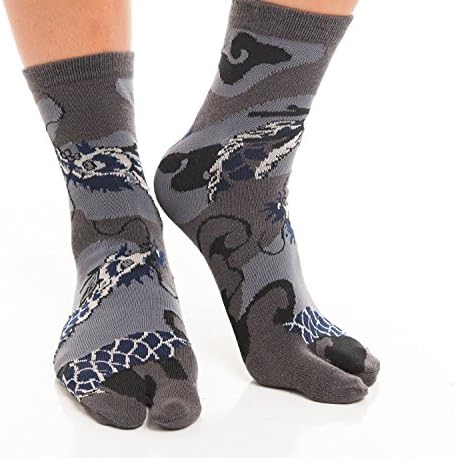 Vigo Flip-Flop Socks, Japanese Tabi Toe Socks (Women Size 8.5-10.5/ Men Size 8.5-12/ EU 39-44, Nabe)