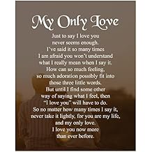AMERICAN LUXURY GIFTS My Only Love Letter - Romantic Script Wall Art - Bedroom Wall Decor - 8x10 Unframed Print