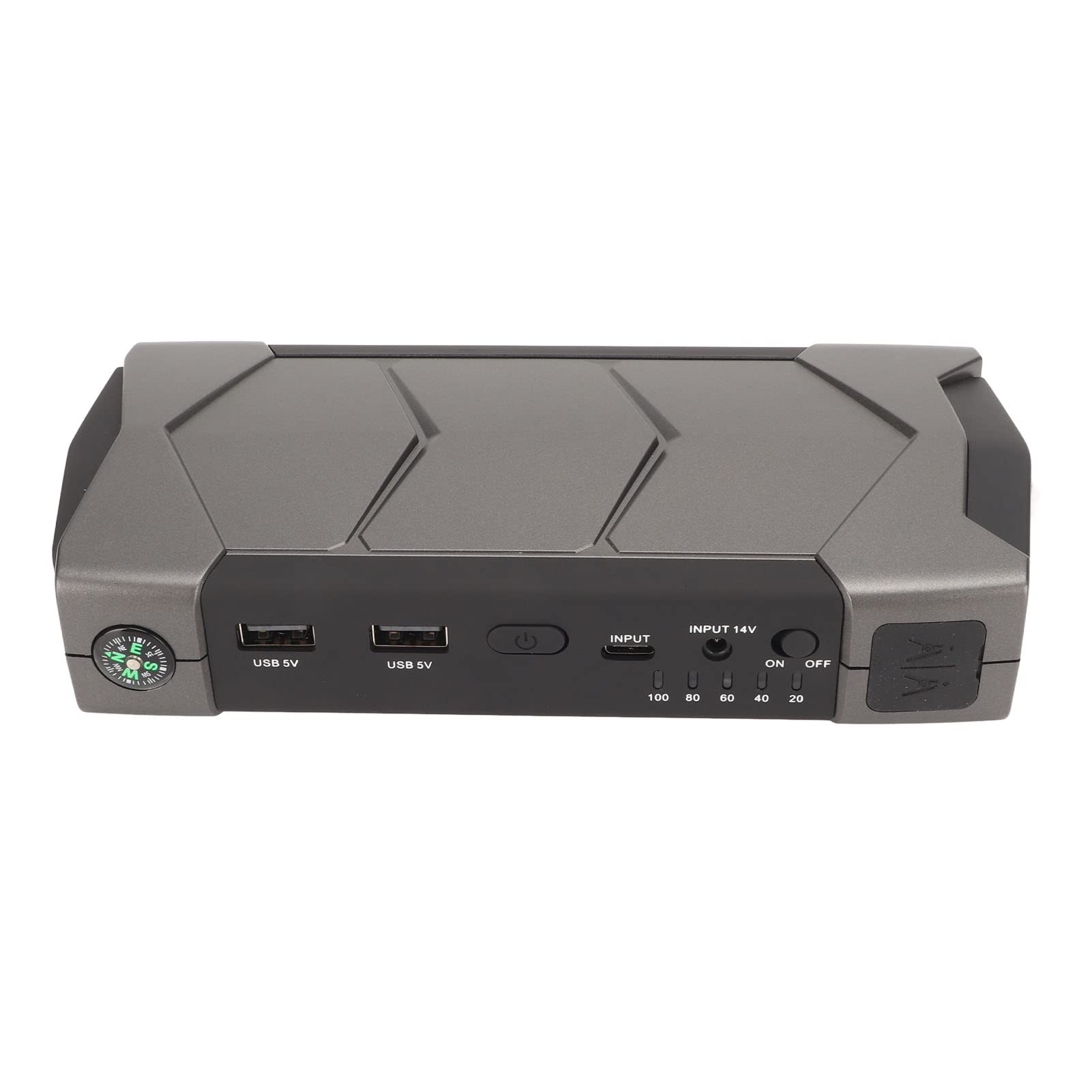 Rozrusznik Rozruchowy 10800 mAh 12 V, Konstrukcja 3 W 1, Łatwy Rozruch Dla Silników Benzynowych O Pojemności do 7, 2 L Lub Silników Diesla 5, 5 L Z Portem USB 5 V/2.1A, 37 W Typu C, Na Kemping