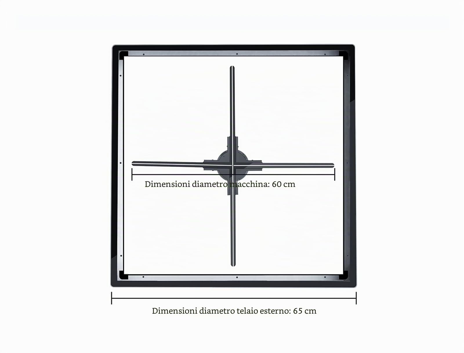 Ventilatore con ologramma 3D, Display a ventaglio con ologramma 3D Perline luminose a LED Lettore di immagini olografiche con ventaglio olografico a occhio nudo per Negozi Aziendali, Negozi, Vacanze(6