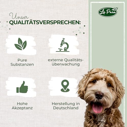 LaPura Bierhefe Pulver für Hunde, Katzen & Pferde - mit Omega 3 & 6, Biotin, Zink, Vitaminen, 100% rein ohne Zusatzstoffe, Barf Ergänzung, 250 g