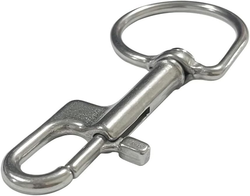 4Pcs Diving Clips, 316 Stainless Steel 110MM Diving Single Ended Snap Clips Single Eye Bolt Snap Hooks Buckle