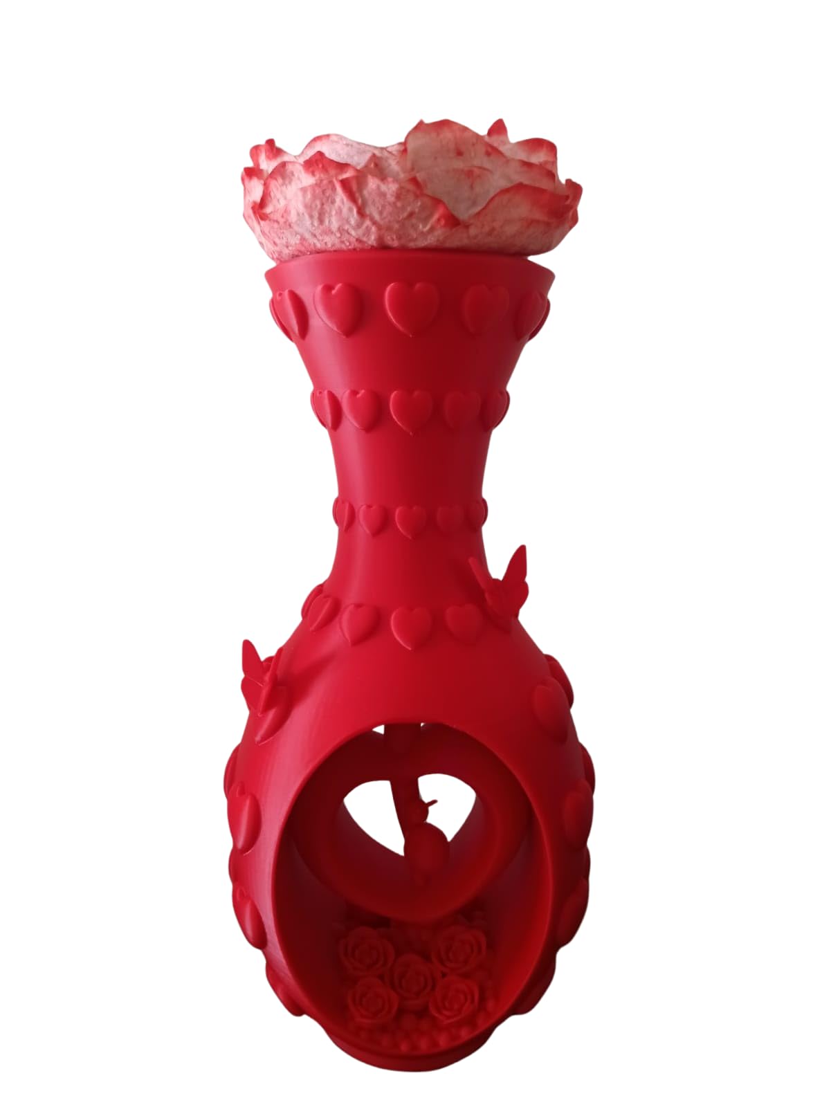Vase jarrón florero Flores cœur idéal pour embellir votre table de salon moderne