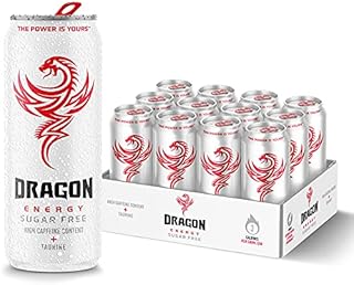 Dragon Energy Sugar Free - 12 x 500 ml | Great Taste | Contains BVITS* Caffeine and Taurine | Refreshing Boost | Low Calorie | 100% Recyclable Cans | Proudly British