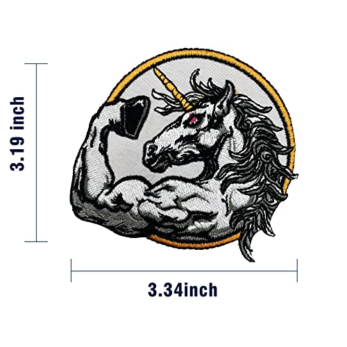 Wikineon Iron On Embroidered Patch, Unicorn Strong Applique Patch - Punk Embroidered Badge Iron On/Sew On Emblem Patch Diy Accessories Perfect For Backpack Jackets Clothes Hats Jeans #TOP1