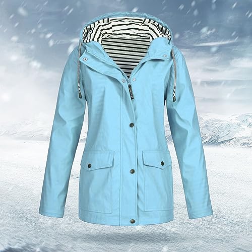 Chaqueta de lluvia para mujer talla grande un impermeable suelto y cortavientos activo 3