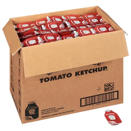 Image of HEINZ Single Serve Ketchup DIP & SQUEEZE Packet, 27 gr. Container (Pack of 500)