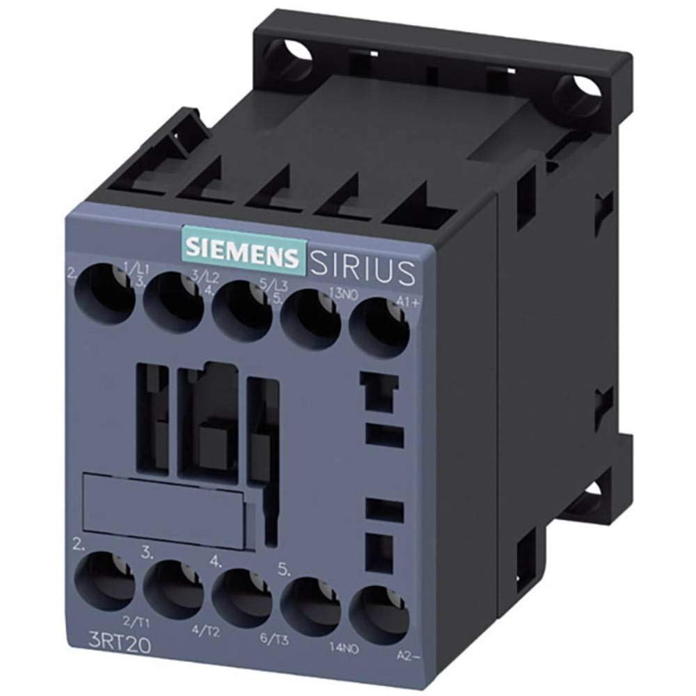 SIEMENS3RT2015-1BB41 CONTACTOR, AC-3, 3KW/400V, 1NO, DC 24V, 3-Pole, SZ S00 Screw Terminal, White