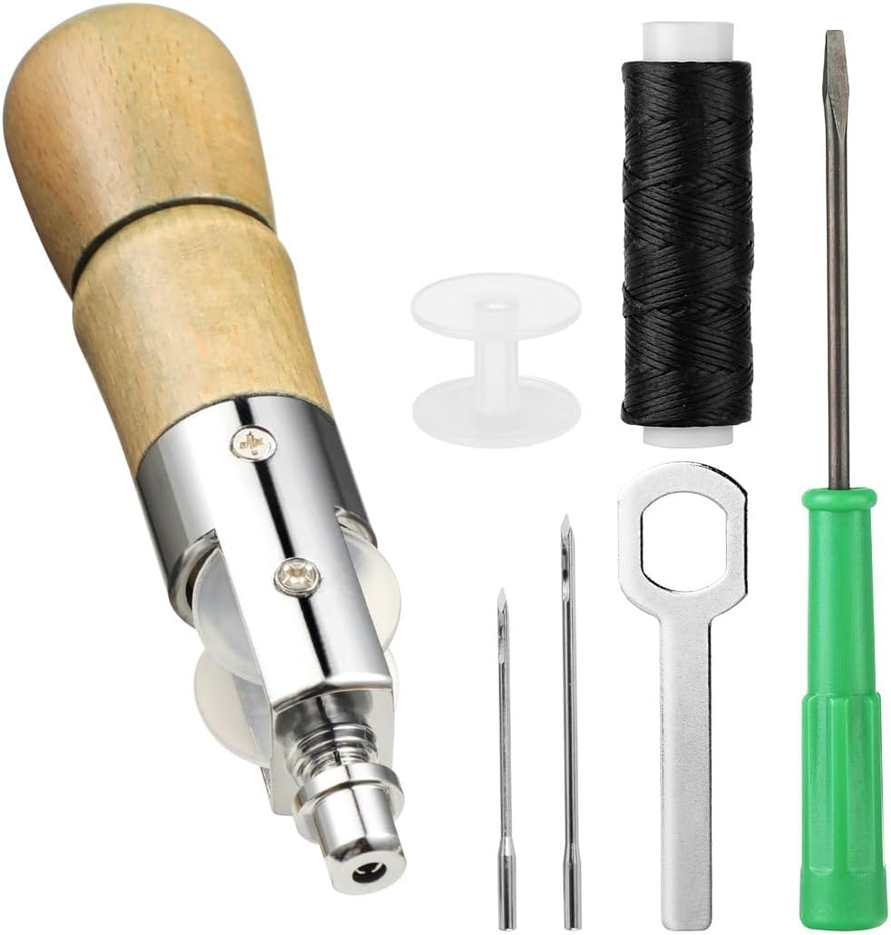 Leather Sewing Awl Kit: 8-Piece Hand Stitching Tool Set For Diy Repairs And Crafting