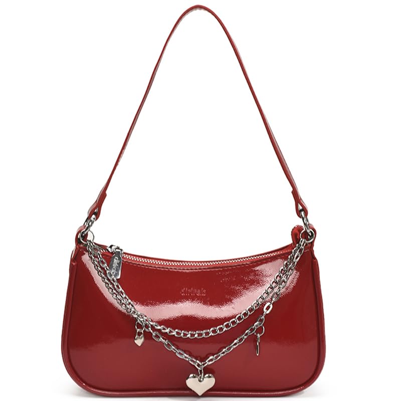 Women Elegant Underarm Bag PU Leather Casual Armpit Bag Solid Color All-Match Handbag Travel Shopping Work Handbag