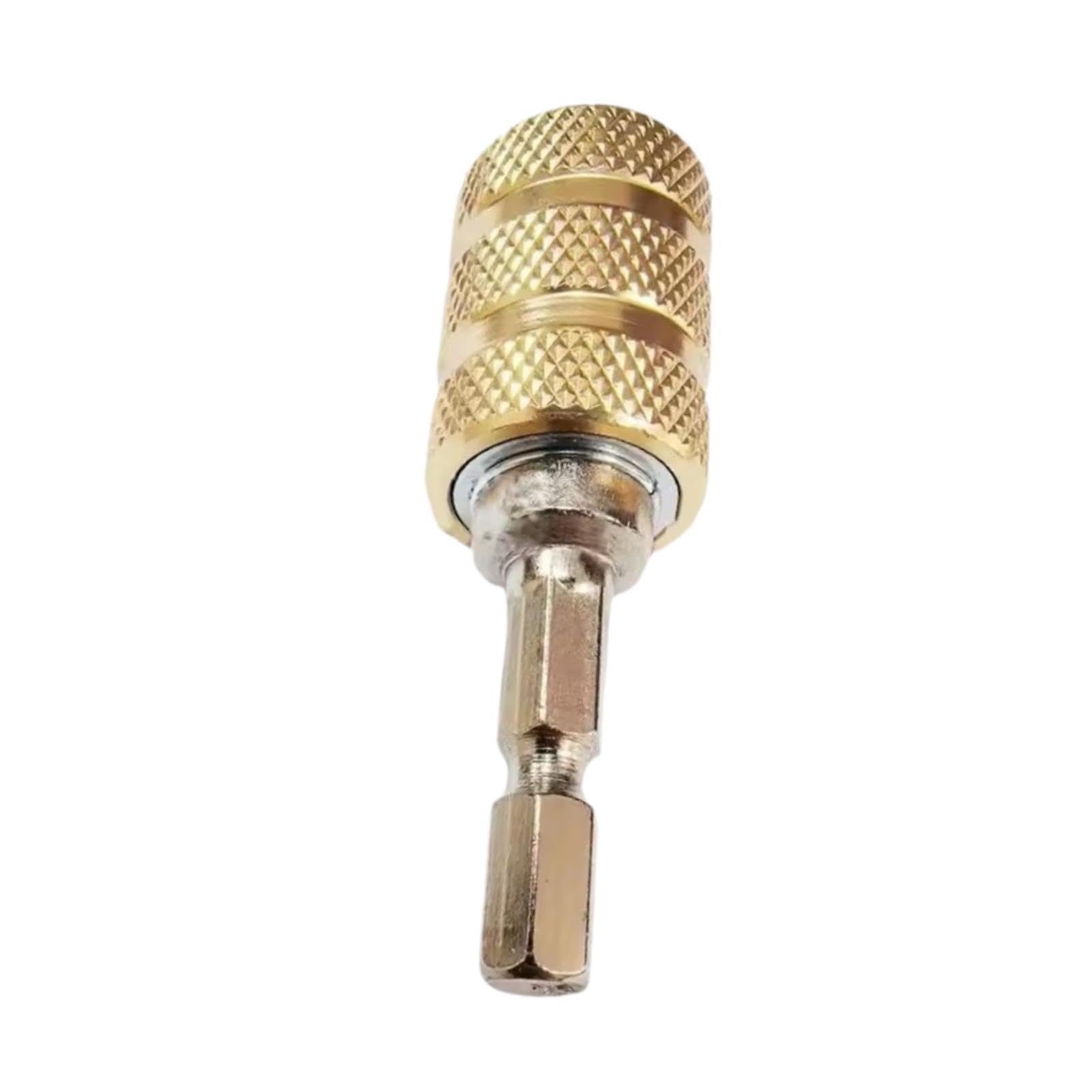 Generic Electric Screwdriver Hexagonal Handle Extension Rod Gold Professional Self Locking Hexagonal Automatic Locking Connector Rod