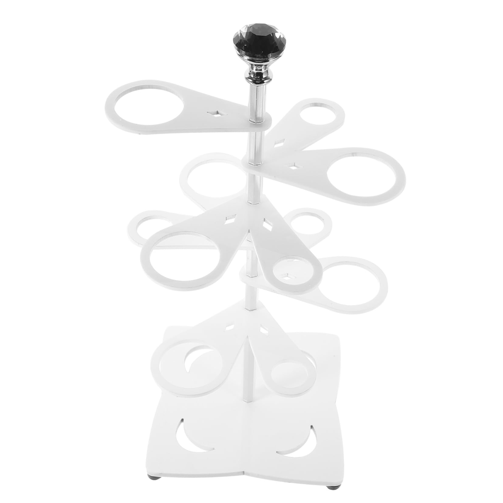 FUNOMOCYA 6Holes Acrylic Ice Cream Display Stand Sushi Roll Holder Easy Assembly Stable Base for Parties Picnics Events Versatile Storage for Ice Cream Sushi Popcorn More