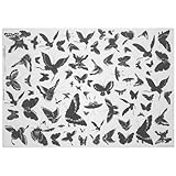 DECHOUS Carta da Trasferimento per Ceramica sotto Smalto Decalcomania Trasferibile Tagliabile Motivo Fiori e Uccelli in Stile Qinghua per Decorazioni Fai da Te su Vaso di Terracotta