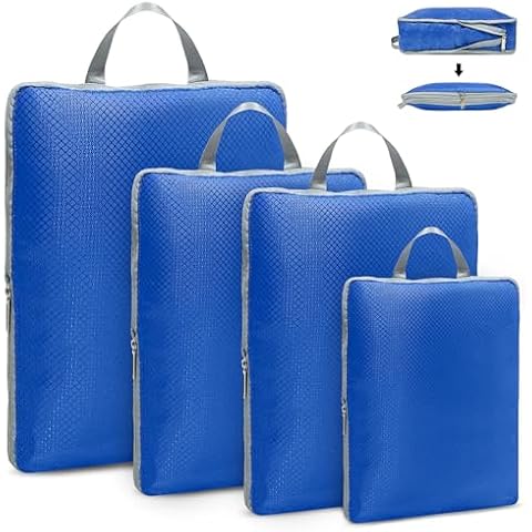 Storage Master Compression Packing Cubes Travel Accessories Packing Organizers Compression Bags for Travel, Travel Essentials Compression Cubes for Luggage Suitcases (Blue) Cover