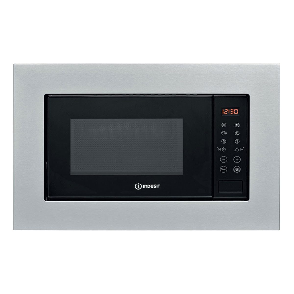 Indesit MWI 120 GX Microondas Integrable con Grill 20L 800W Acero Inoxidable