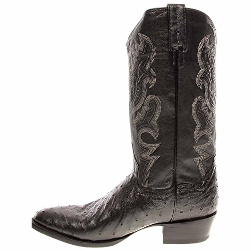 Image of Dan Post Mens Tempe Ostrich Embroidered Pull On Round Toe Dress Boots - Brown