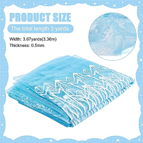 BENECREAT 2.7m/3 Yards Snowflake Mesh Fabric - Image 2