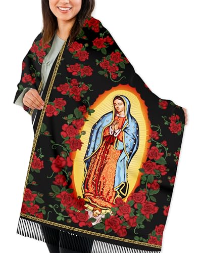 Bozidol Virgen de Guadalupe Shawls and Wraps for Women, Soft
