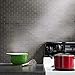 Aspect Peel and Stick Backsplash Subway Stainless Matted Metal Tile 15 Sq Ft Kit for Kitchen and Bathrooms