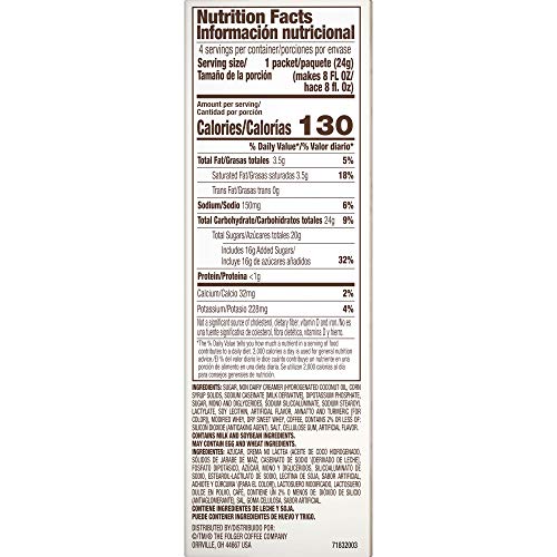 Folgers Cappuccino French Vanilla Instant Coffee Beverage Mix, 32 Single Serve Packets #TOP5