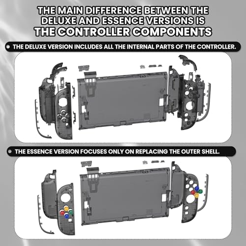 eXtremeRate DIY Replacement Shell Buttons for Nintendo Switch 2, Full Set Rear Back Plate Controller Housing with Buttons for Switch 2 Handheld Console & Joycon 2 - Deluxe Version - Clear Slate Black by eXtremeRate - Image 6