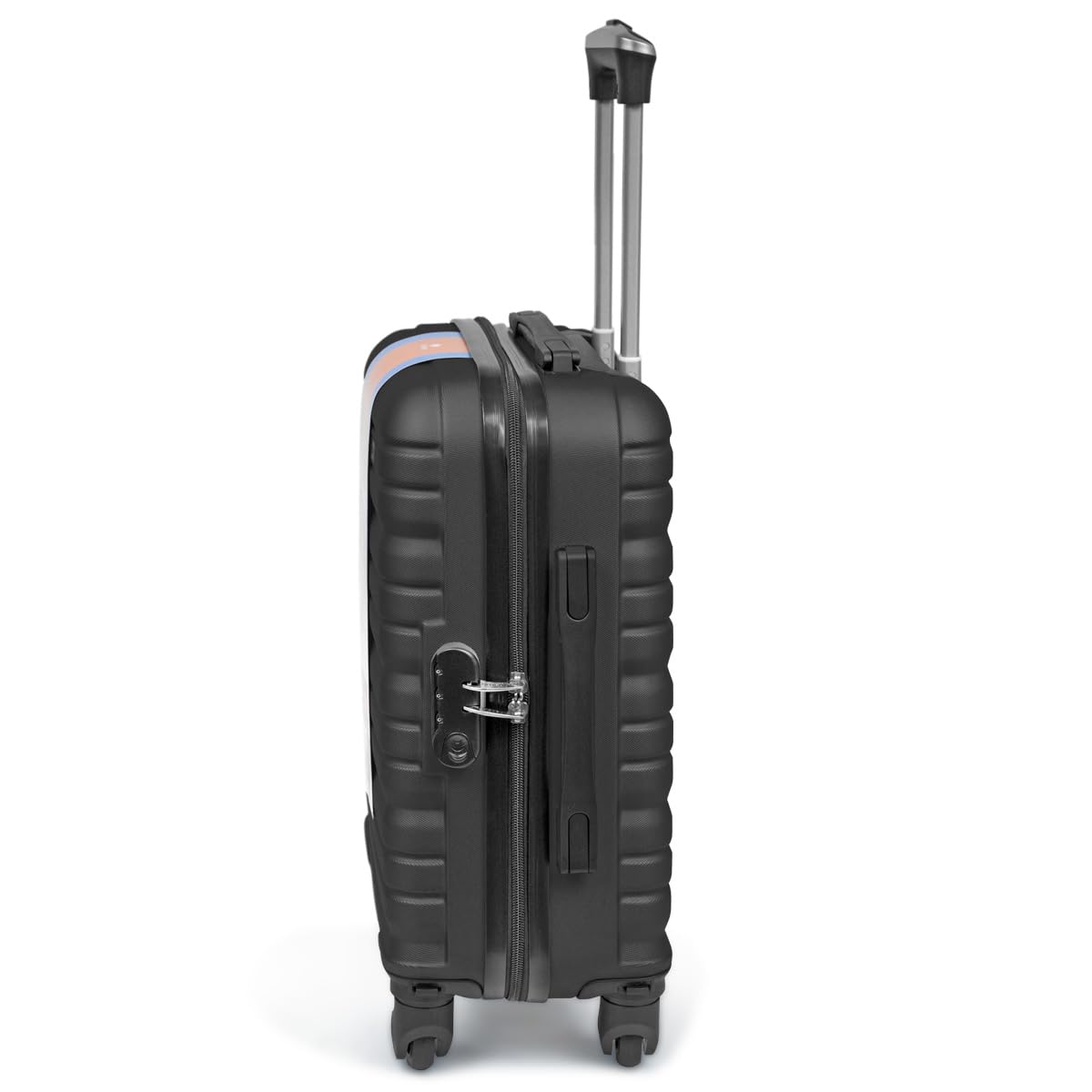 KINSTON Maleta de Cabina para EasyJet 4 Ruedas Desmontables Tamaño LowCost - Equipaje de Mano Ligero y Duradero, Ruedas Giratorias Extraíbles - Negro