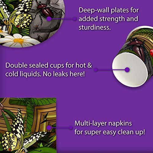Bugs Insect Birthday Party Supplies Set Plates Napkins Cups Tableware Kit For 16 #TOP2