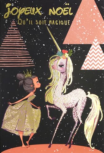 Magical Merry Christmas Card in Shiny Gold Glitter with White Envelope Size 12 x 17.5 cm - Image 2