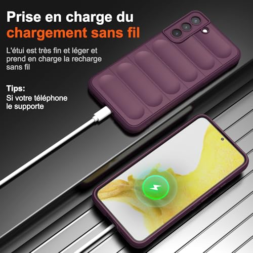 Coque silicone Samsung S22 Plus doublure microfibre douce