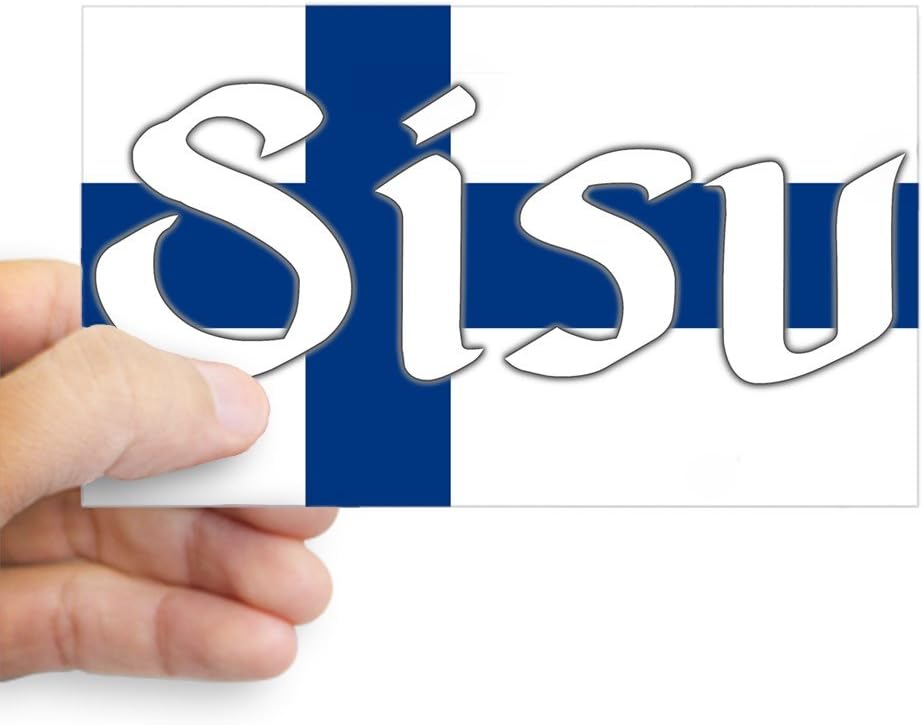 CafePress Finnish Sisu (Finnish Flag) Rectangle Bumper Sticker Car Decal