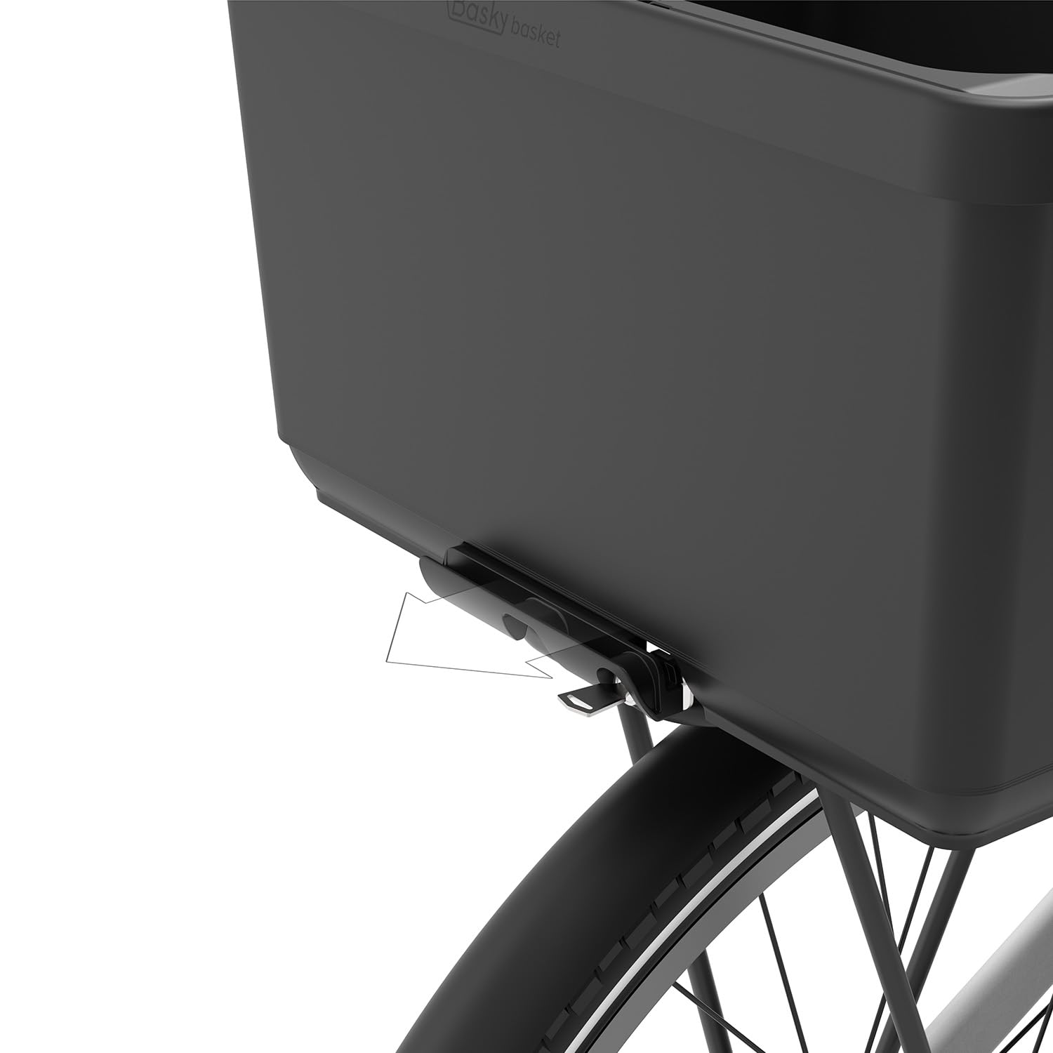 Basky Basket Panier à Vélo Arrière et Avant | Amovible | Motif Dessin | Caisse pour vélo & e-Bike | Adaptable avec Système de Clic et Verrou intégré | Matériaux Durables