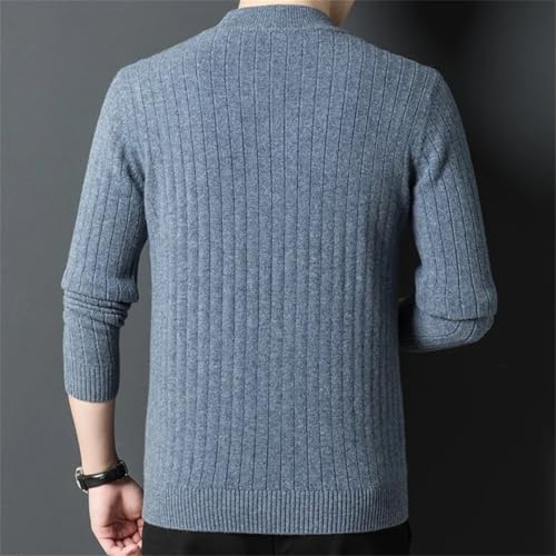 Men's Autumn Winter Cashmere Sweater Zipper Crew Neck Sweater Cardigan Thickened Wool Sweater3