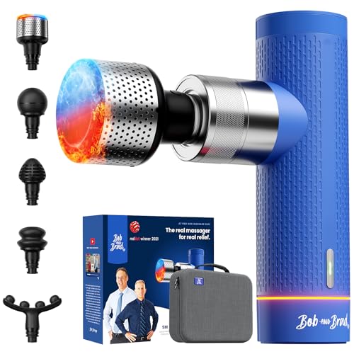 BOB AND BRAD A7 Pro Massage Gun with Heat & Cold Therapy for Back Pain & Recovery - 11mm Deep...