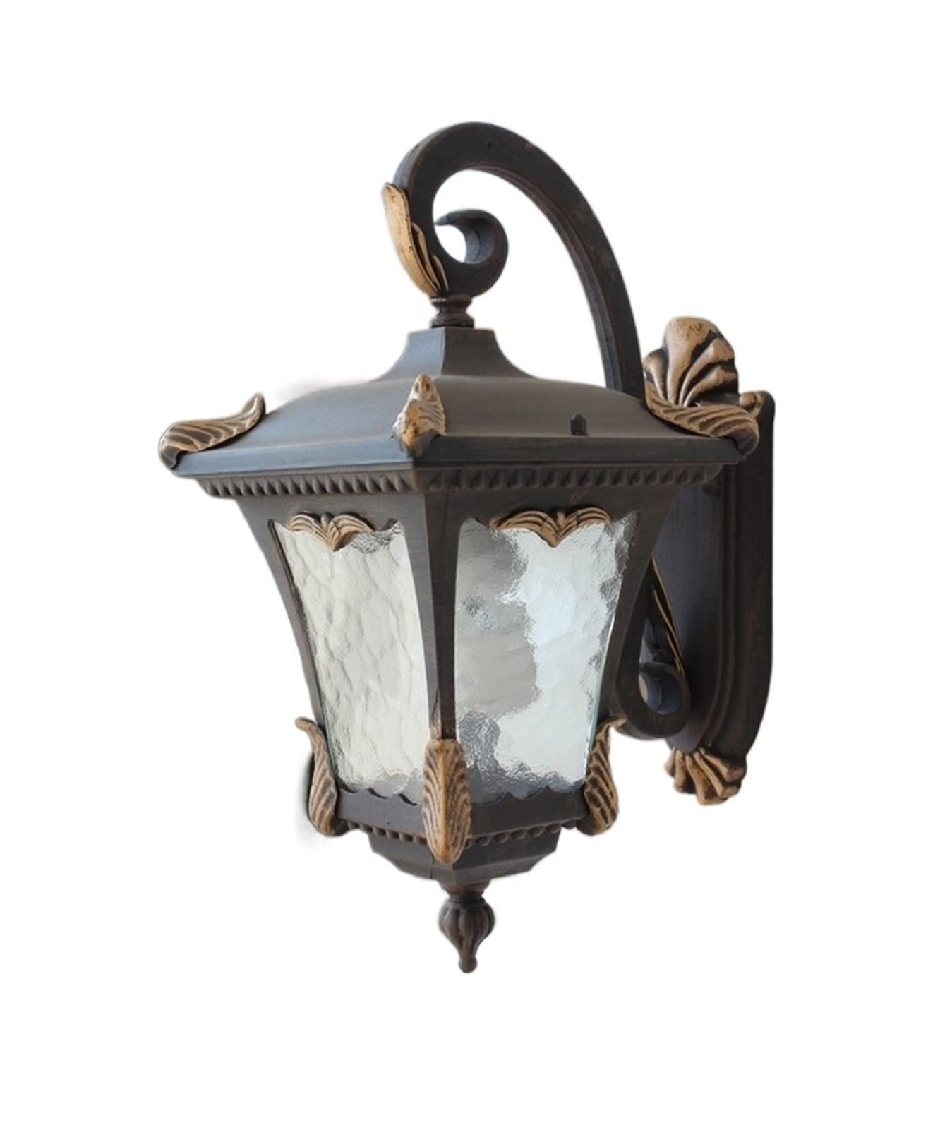 TWTCC Wall Sconce Victorian Antique Barn Ribbed Glass Shade Wall Lantern Traditional Classical Aluminum Frame Sconce Light IP65 Waterproof Outdoor Lighting E27 Edison Luminaire Rustic Loft Lane LED Wa