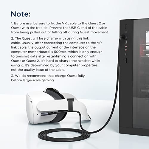 KIWI design Link Kabel 5Gbps, Link Kabel USB 3.0, Flexibles Kabel 6m Kompatibel mit Quest 2/PICO/PSVR2; USB A auf USB C, Schwarz – Bild 6