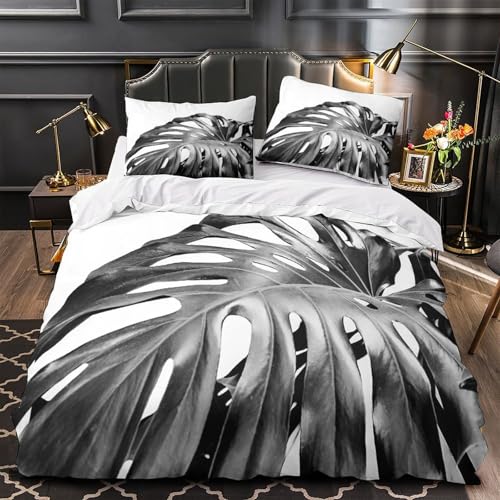 Linge de lit microfibre 3D doux et résistant avec fermeture éclair