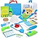 Sanlebi Maletín Veterinario - Doctora Juguete con Perrito, Mascotas Perros Accesorios medicos Juguete Juegos de rol Animales Juguetes niños 3 años(24PCS)