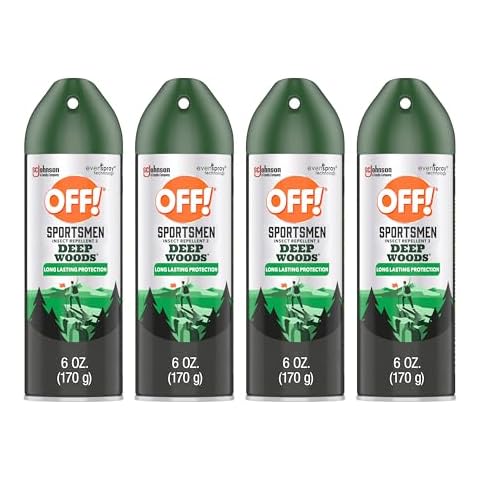 OFF! Deep Woods Sportsmen Insect Repellent Aerosol, Bug Spray Containing 30% Deet, Protects Against Mosquitoes, 6 Oz, 4 Count Cover