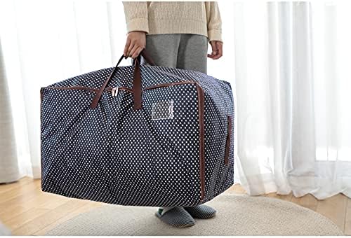DOKEHOM 100L Large Storage Bag, Fabric Clothes Bag, Thick Ultra Size Under Bed Storage, Moisture proof (Blue)