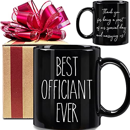 Dnuiyses Wedding Officiant Mug, Funny Wedding Registry Mug, Best Officiant Ever Gifts from Couple,...