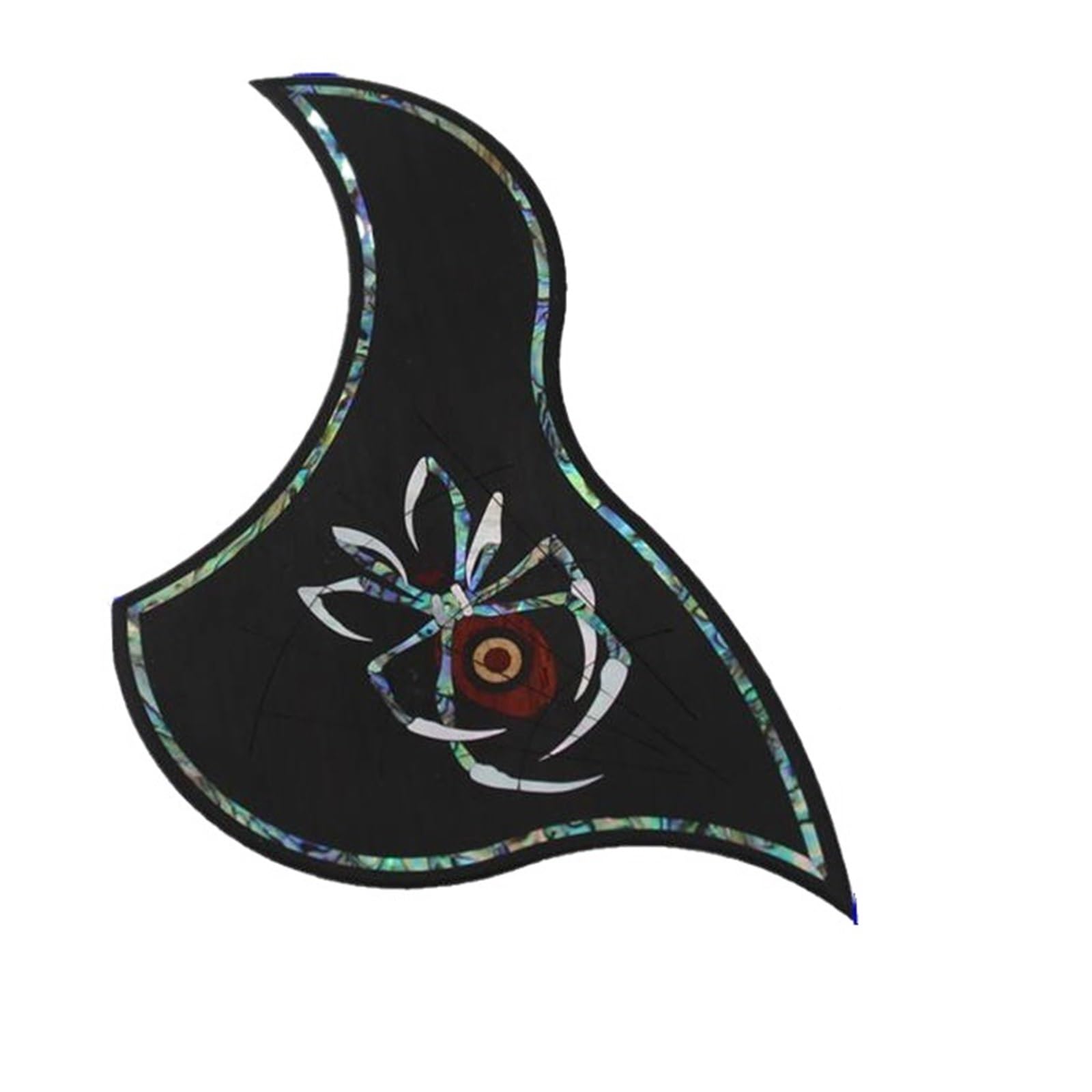 Mały Pickguard Do Gitary Akustycznej Gitara Z Litego Drewna Inkrustowana Kolorowymi Muszlami Solidny Drewniany Ochraniacz Dłoni Tylna Część Gitary Pickguard(F)