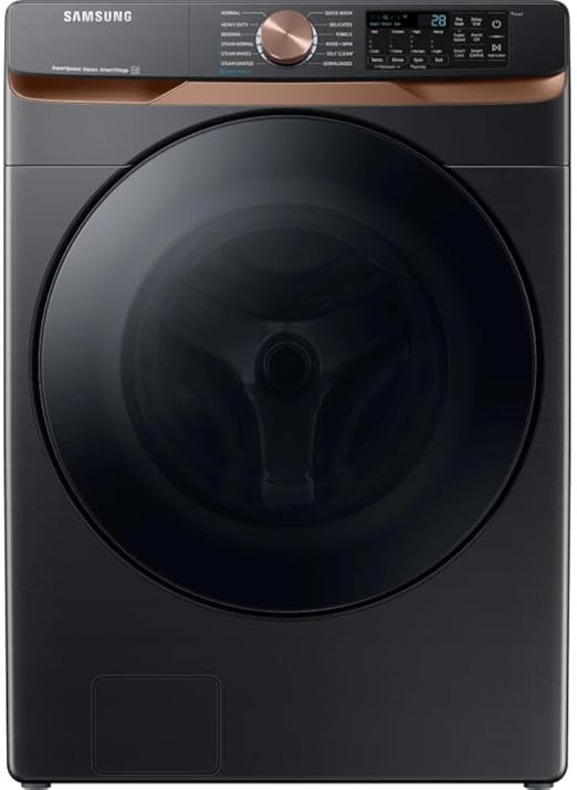 Samsung 27 in. 5.8 cu. ft. Black Stainless Steel Front Load Washer with Super Speed Wash and Steam