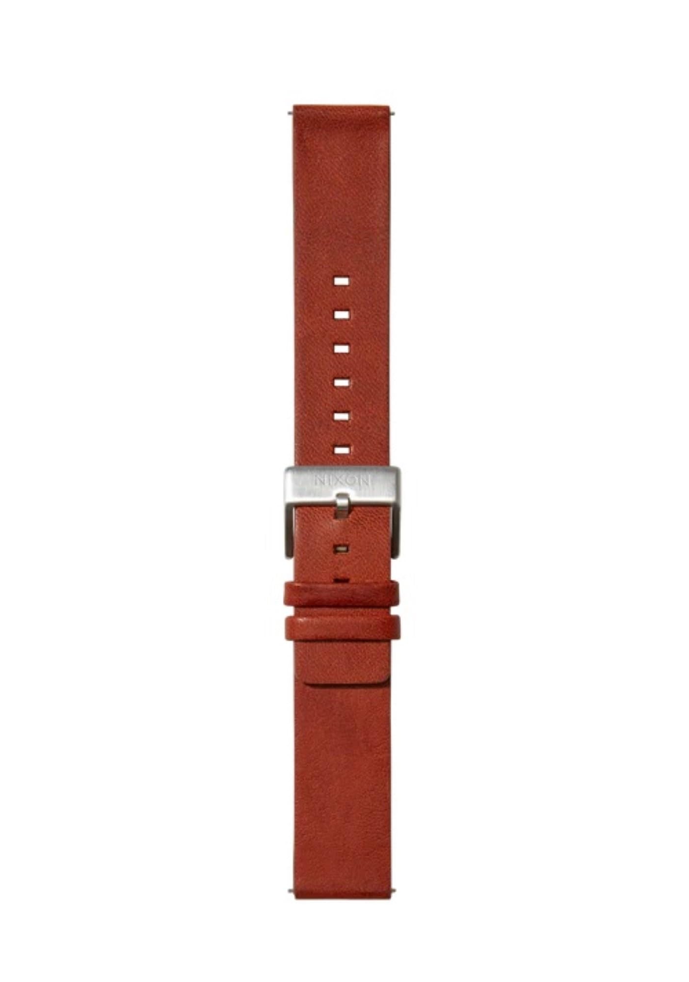 Nixon Pasek do zegarka w kolorze koniakowym ze skóry, nadaje się do zegarków z odstępem 20 mm między paskami bransoletki, C3290-2423-00, koniak, Eine Grösse
