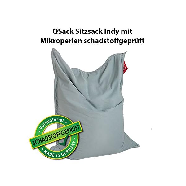 QSack Indy Beanbag with Lining and Tested for Non-Toxic EPS Toxproof Micro Beads 140 x 180 cm Indoor XXL - Image 7