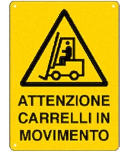NEW CARTELLO SEGNALETICO - attenzione carrelli in